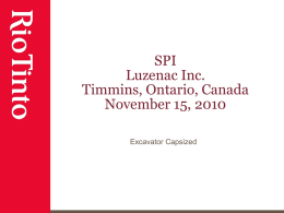 SPI Luzenac Inc. Timmins, Ontario, Canada