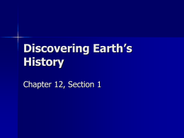Discovering Earth`s History
