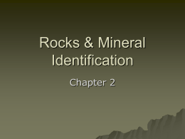 Rocks & Mineral Identification