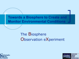 Organization Inside the Biosphere