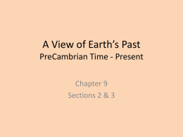 2. PreCambrian time to Present