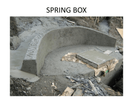 spring box - Peer Water Exchange