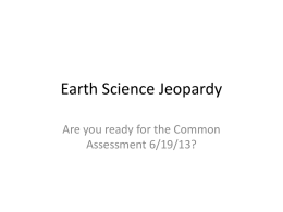 Earth Science Jeopardy