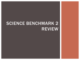 Science benchmark 2 Review