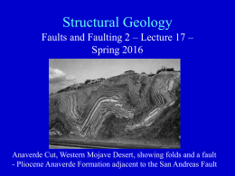 Faults and Faulting 2