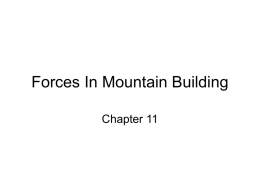 Forces In Mountain Building