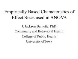 Effect Size and Strength of Association Measures