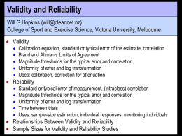 slideshow on validity and reliability