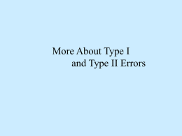 Type I and II Errors ppt