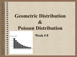 Geometric Distribution & Poisson Distribution