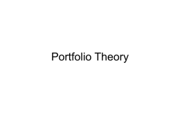 Portfolio Theory - University of Toronto