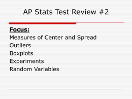 AP Stats Test Review #2