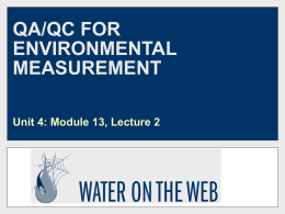 Mod13-B QA/QC for Environmental Measurement