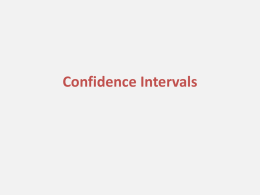 Estimating Confidence Intervals