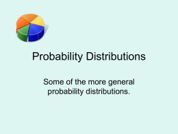 Probability Distributions - University of Southampton