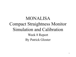 MONALISA Compact Straightness Monitor Simulation and