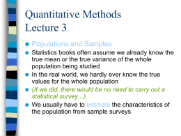Quantitative Methods Lecture 2