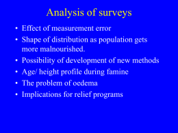 Theoretical ratio of global, moderate and severe malnutrition