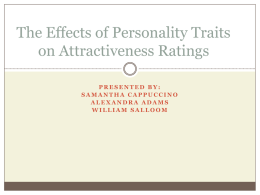 Personality Traits & Attractiveness Ratings