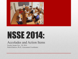 NSSE 2014: - University of Wisconsin–La Crosse