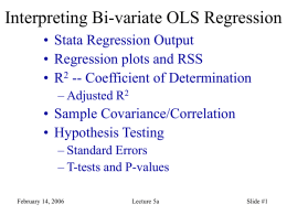 Bivariate Regression Analysis