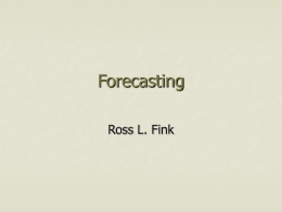 Forecasting - Bradley University