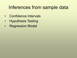 Inferences from sample data