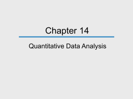Quantitative Methods/Analysis