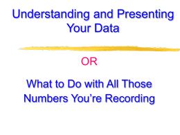 Understanding Your Data
