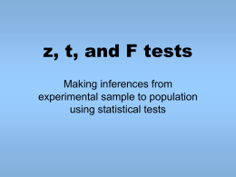 F & T tests