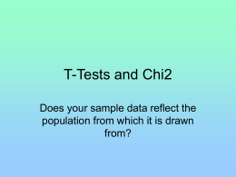 Z-Tests, T-Tests, Correlations