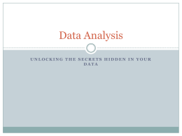 Patterns in Data
