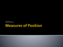 Measures of Position - Georgia Highlands College