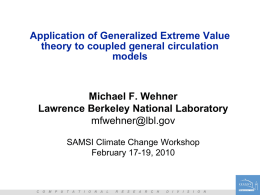 Application of Generalized Extreme Value Theory to