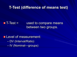 T-Test (difference of means test)