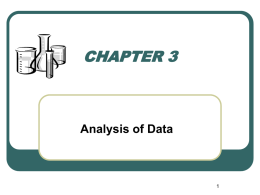 CHAPTER 3 Analysis of Data