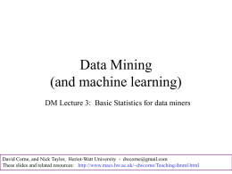DMML3_stats - Mathematical & Computer Sciences