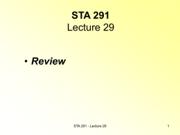 STA 291