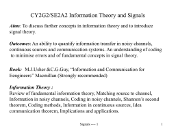 Signal Theory - personal.rdg.ac.uk