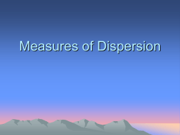 Measures of Dispersion - Karen A. Donahue, Ph.D.