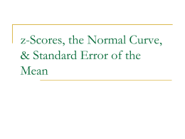 z-Scores and the Normal Curve