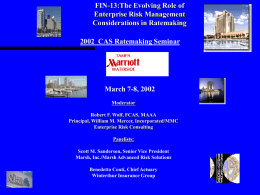 CAS Seminar on Ratemaking Las Vegas, Ne March 11