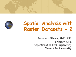 Spatial Analysis with Raster Datasets - 2 - CEProfs