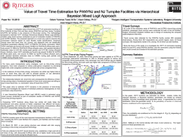 Value of Travel Time Estimation for PANYNJ and NJ Turnpike