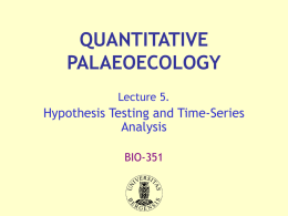 Hypothesis testing and time-series analysis