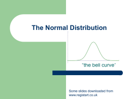 Normal distribution - IB Class of 2011 @ Gateway
