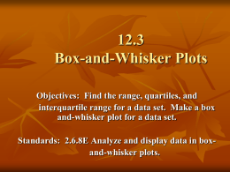 12.3 Box-and-Whisker Plots