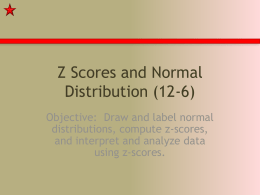 Z-Scores and Normal Distribution PowerPoint
