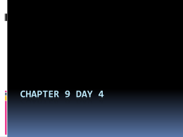 Chapter 9 Day 4