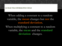 Linear transformation rule
